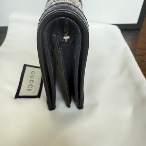 Gucci Ophidia GG Supreme Bi-Fold Wallet – Navy Leather - Picture 8 of 10